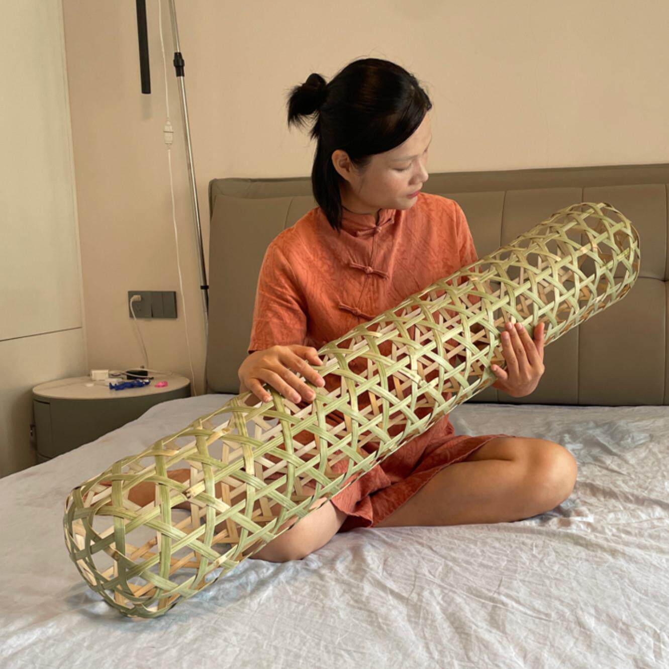 竹夫人竹抱枕手工竹编制夏卧室清凉透气床上女生睡觉夹脚夹腿长条