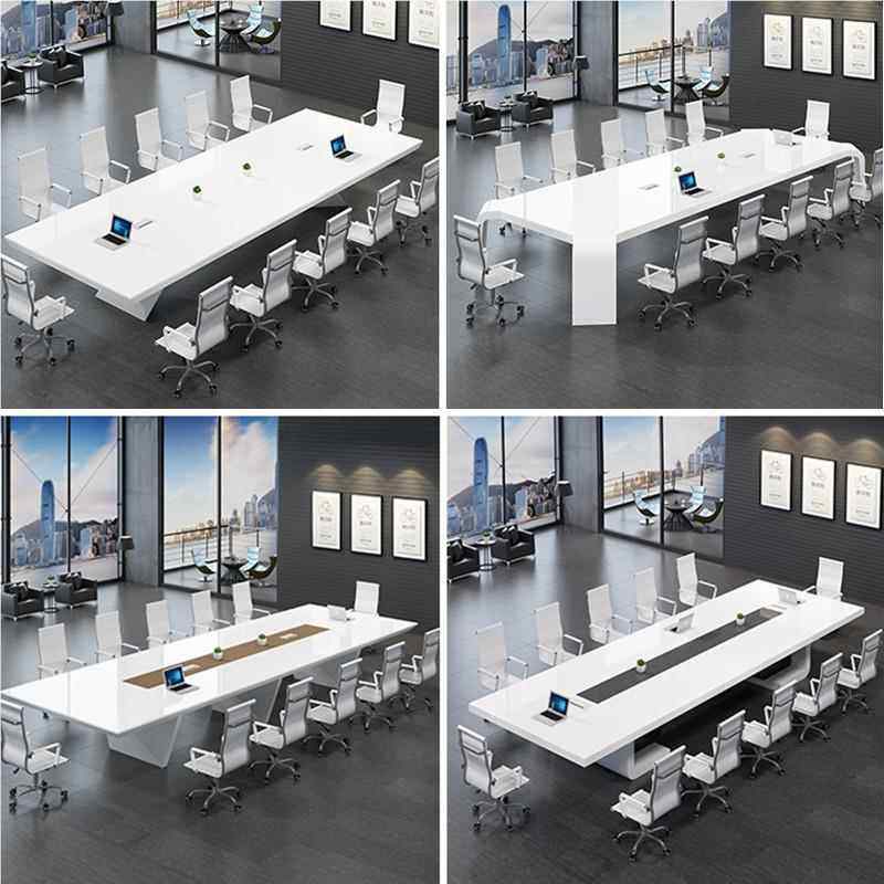 广议东办865公家具烤漆会桌长条桌简约现代白大型训洽谈色桌椅培,商业/办公家具,办公电脑桌,淘宝优惠券,粉丝福利购,淘宝优惠卷