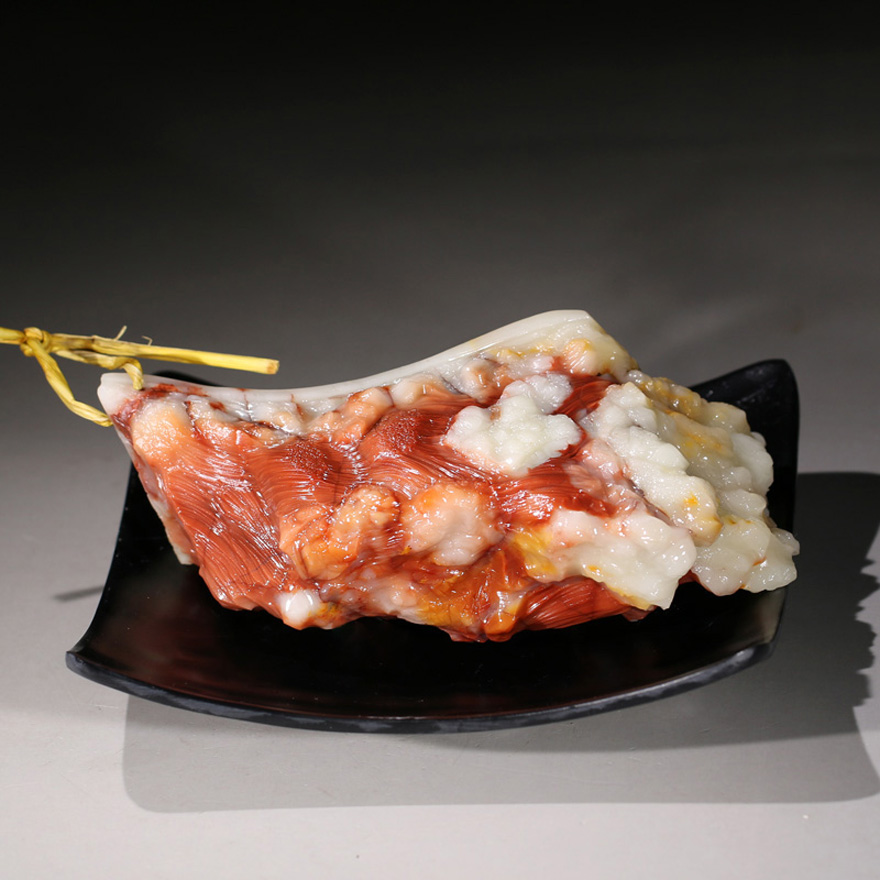【超值捡漏】寿山老性巧色芙蓉石猪肉石大摆件餐厅门店装饰p6974