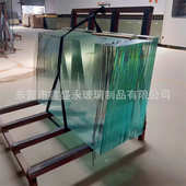 供应5 10mm床头柜倒圆角台面玻璃可按图纸加工烤漆丝印无线充标识