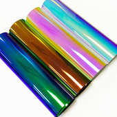 手袋箱包材料 镭射软胶高弹性镜面么砂膜 厂家批发 实色TPU幻彩膜