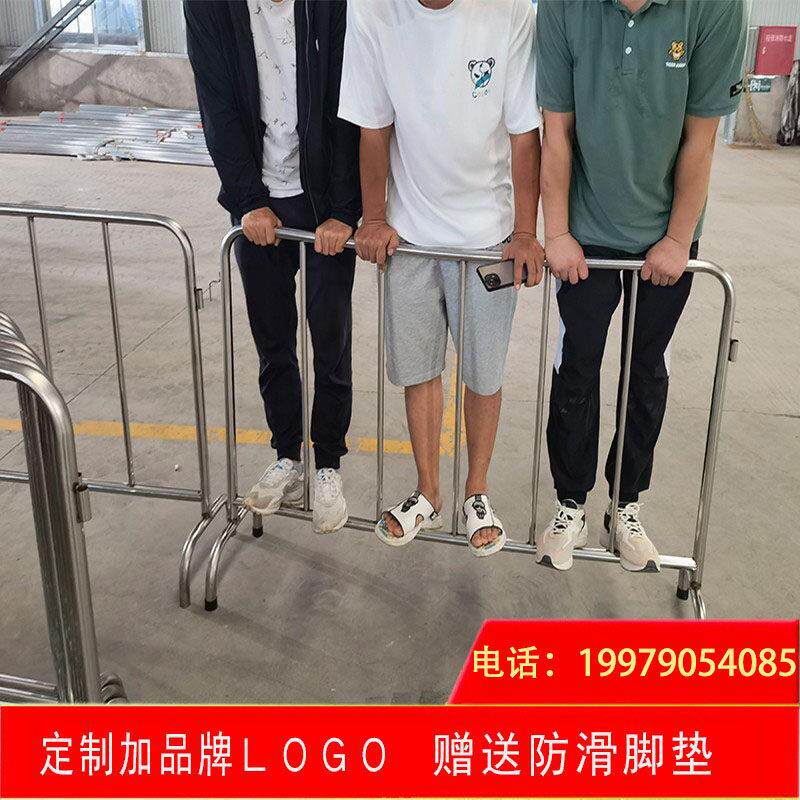 南昌不锈钢铁马护栏移动安全栏地铁商场学校隔离活动防护施工围挡