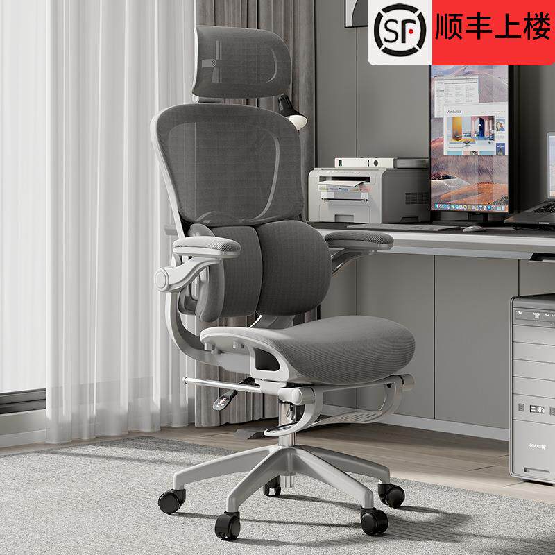 人体工学椅电竞电脑书房靠背座椅久坐舒适办公室椅子家用尼龙脚