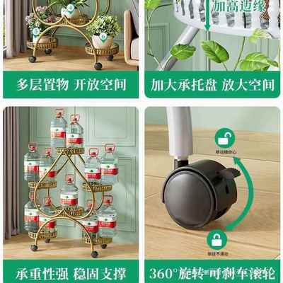 花架子客厅落地架0置物阳台YTV架子多层铁艺室内花盆花架式新款22