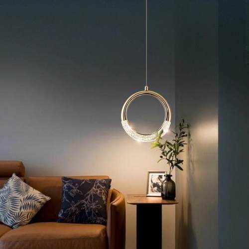 创意餐厅吊灯指环轻奢个性床头吧台餐桌复式楼吊灯