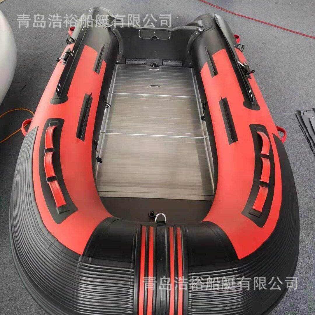 浩裕船艇3.3米加厚全贴装甲橡皮艇皮划艇运动艇冲锋舟钓鱼船