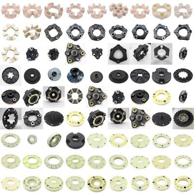 挖掘机压路机空压机碎石机连接橡胶联轴器连接橡胶块组件