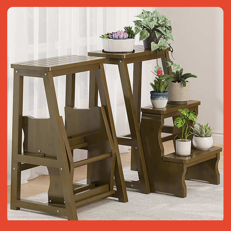 ⊙家用梯凳折叠梯人字梯加厚非实木梯椅凳子两用登高楼小梯子置物