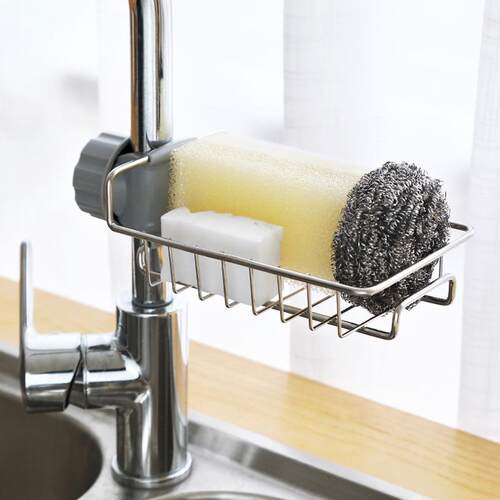 Stainless Steel Kitchen Sink Organizer Rack, Creative Single