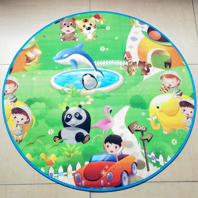 儿童帐篷专用圆形地毯防潮卡通圆垫游戏玩具屋宝宝爬行垫圆爬爬垫