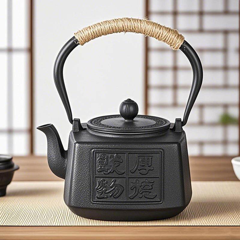 无涂层铸铁壶围炉烧水煮茶壶生铁壶家用养生铁壶户外茶具