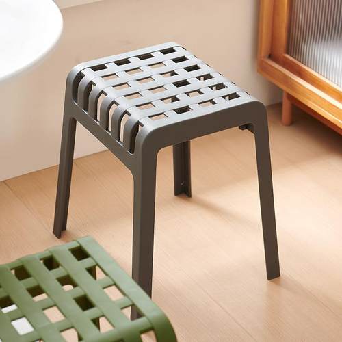 久坐塑料凳子加厚家用叠放舒特厚叠高A18可服圆凳现代摞简约椅子