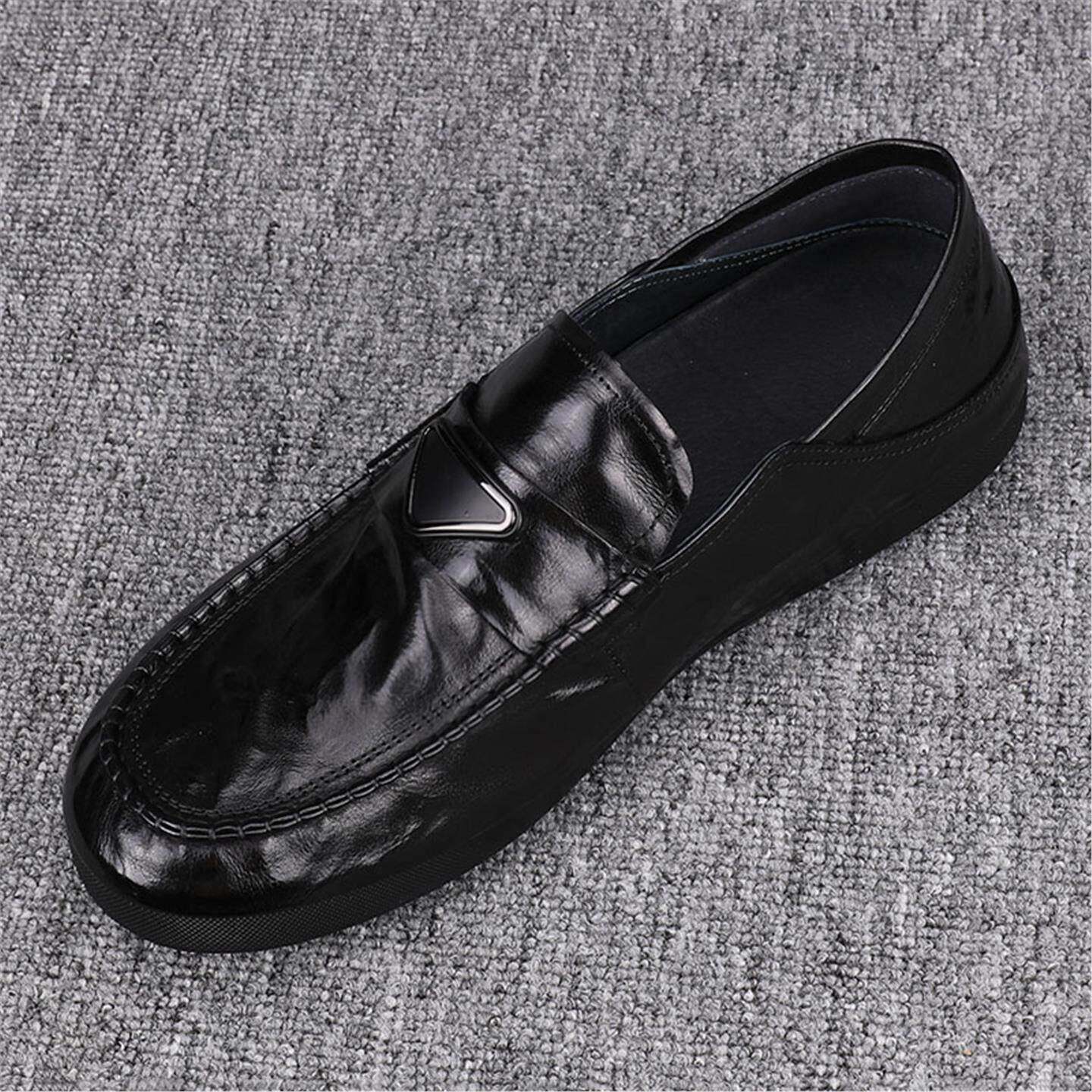 潮牌秋季男鞋2025新款乐福豆豆鞋子英伦商务软底男士休闲皮鞋真皮