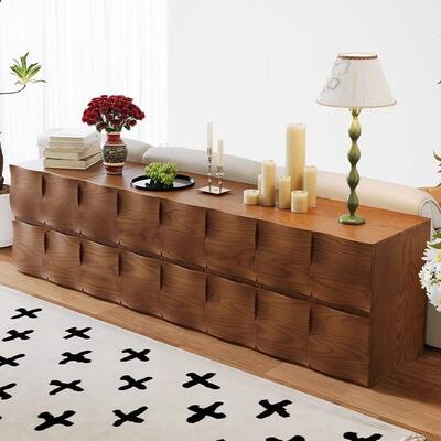 中风实木涟漪卡古门柜收纳柜卧客厅电视柜ZGF自由组合搭配室斗柜