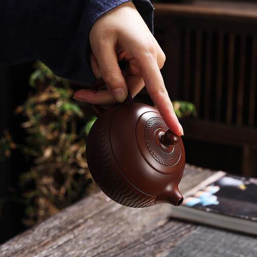 紫陶壶名家纯手工大西施壶正宗紫陶泡茶壶紫砂茶具套装
