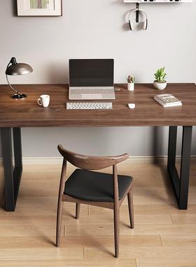 全实现木ghhm132电脑台式桌家用一字板书办习桌简约代公桌学长条