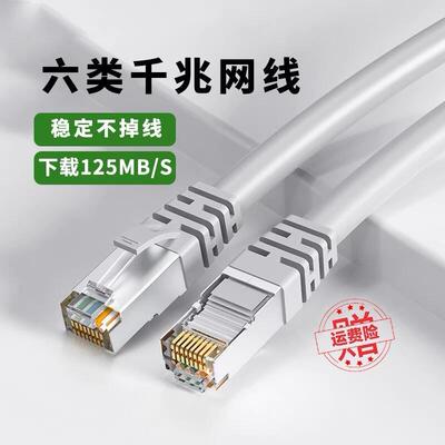 网路线 线家用千兆超六6类5五类路由器监控成品室内宽带电脑网路
