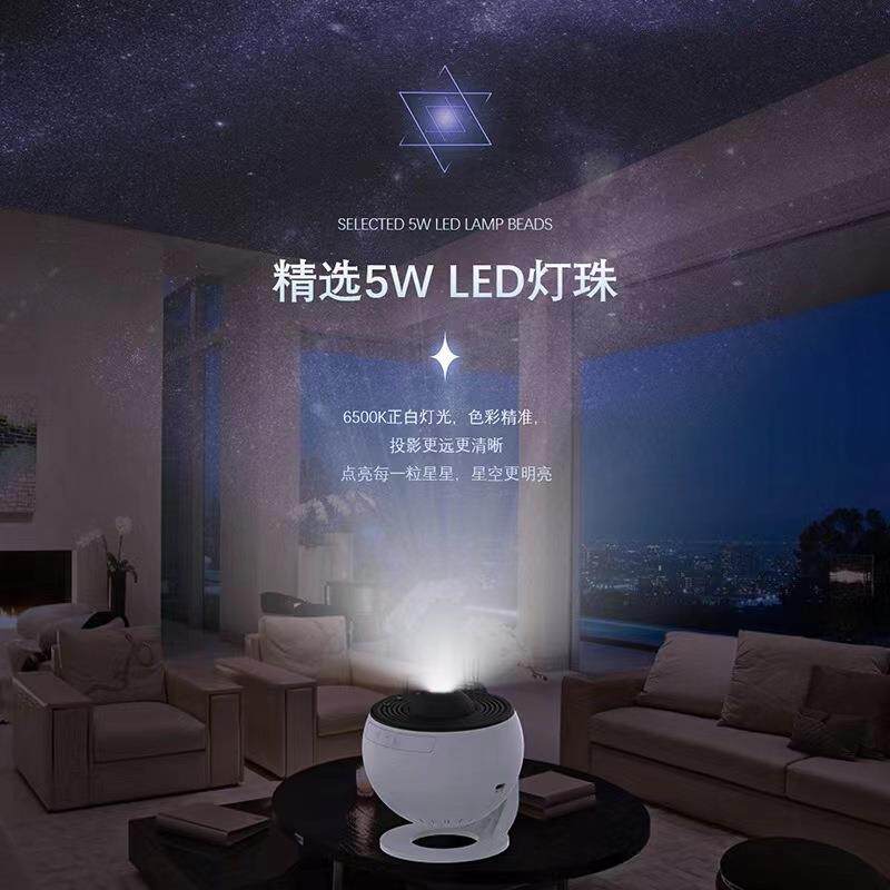 直销新款跨境新品地球仪银河高清投影夜灯灯送13套胶片漫天星氛围
