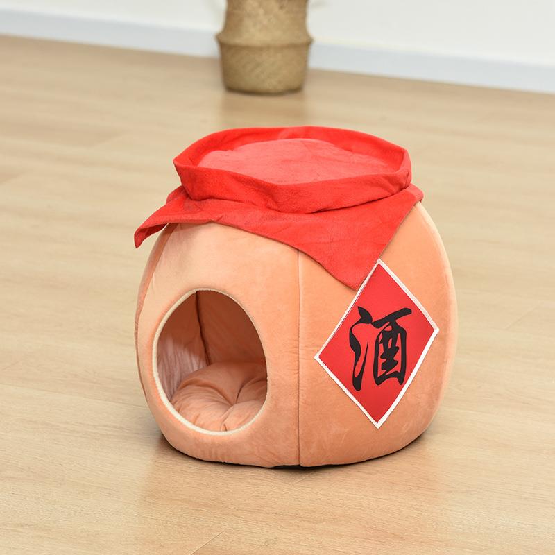 正品猫窝季保暖中国冬风猫窝酒坛子窝全封闭宠物窝狗狗咪宠猫物狗