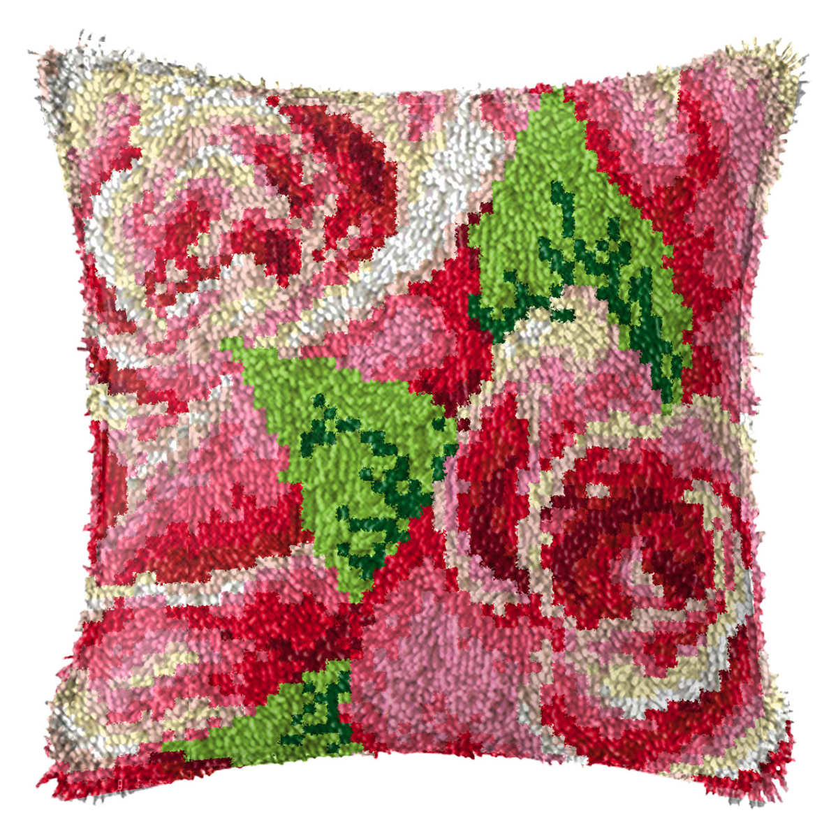 绣87ndiy枕十字绣抱段段沙发枕枕送车地毯枕材料毛线花抱手工绣绣