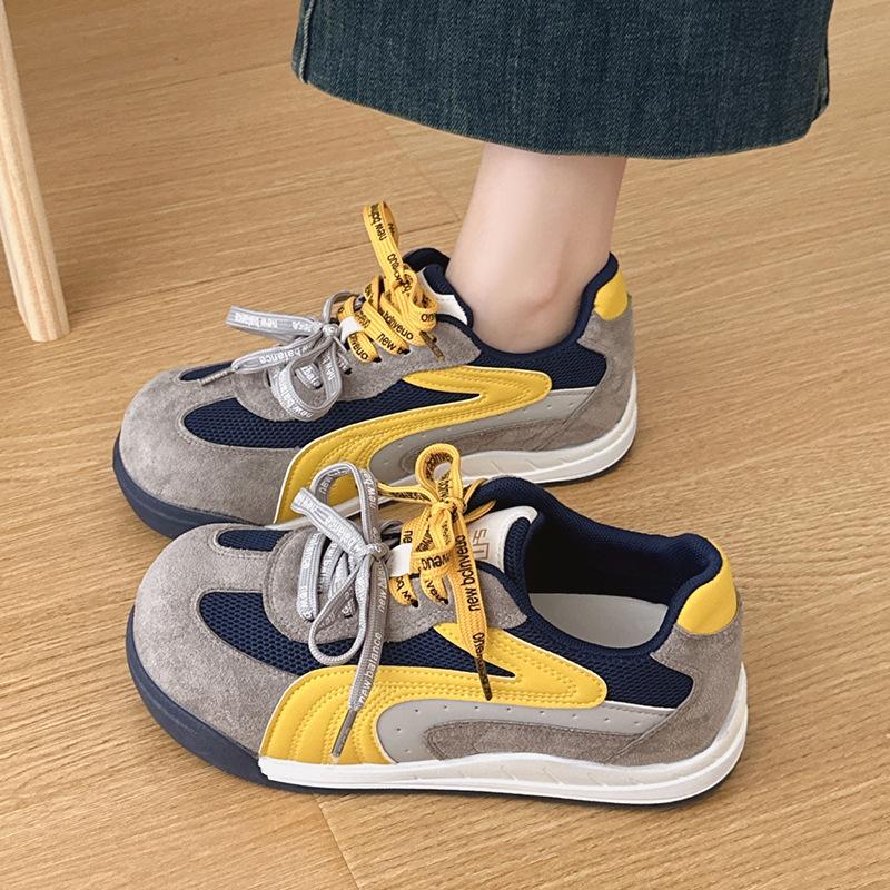 厚底圆鞋带老爹学院休闲老爹鞋