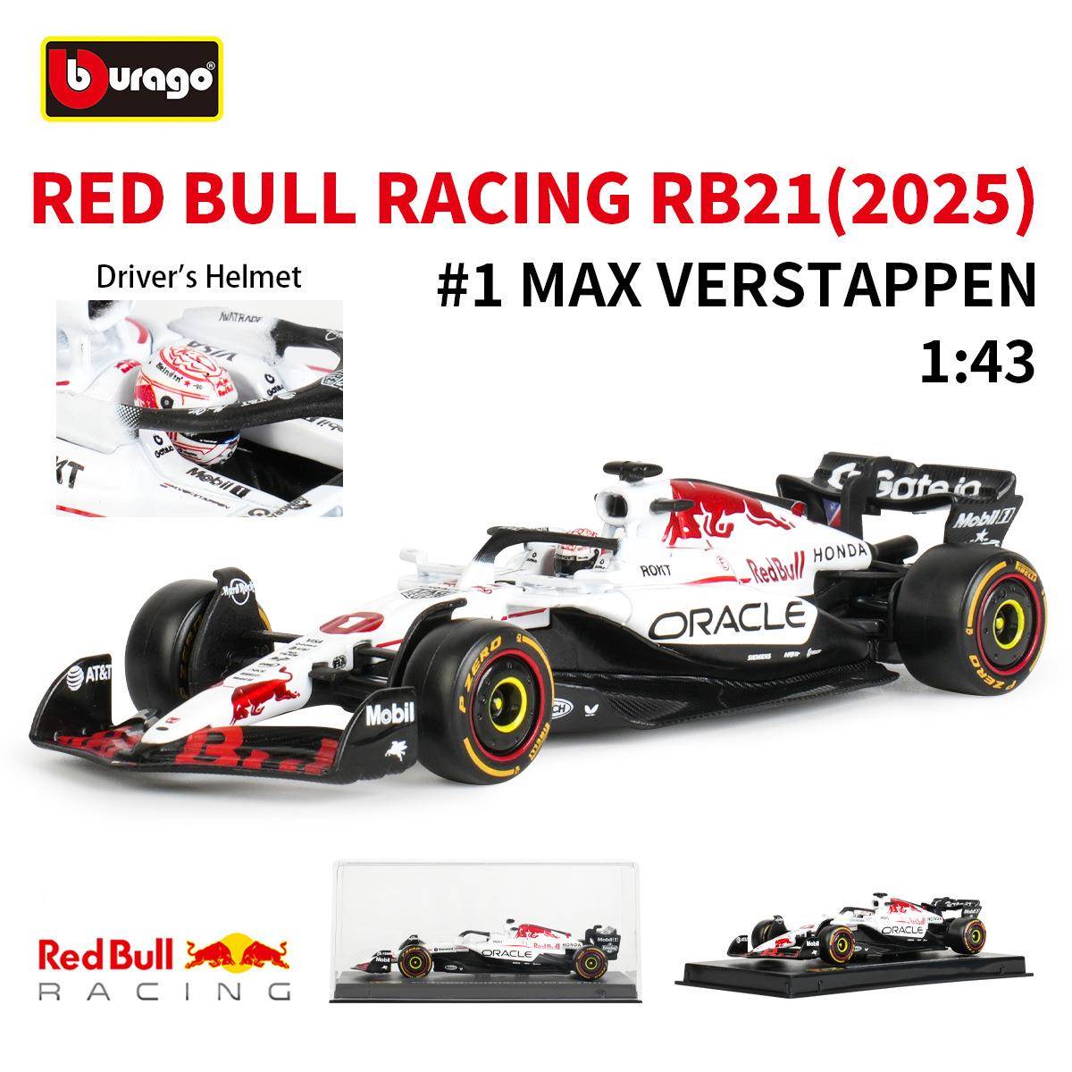 比美高1:43红牛RB21方程式F1赛车模型2025仿真合金车模维斯塔潘