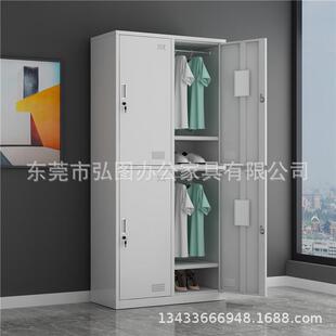 东宿带锁四门铁皮柜更衣柜员工舍四门四锁挂锁莞四门更衣外4门衣