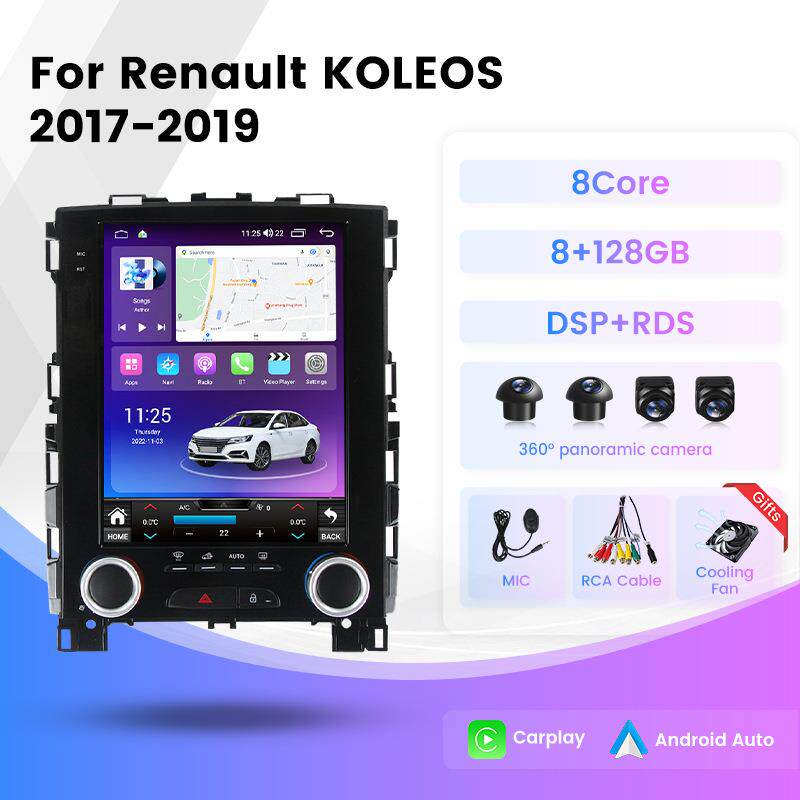 适用于RenaultKOLEOS2017-19雷诺科雷傲梅甘娜4竖屏安卓导航仪