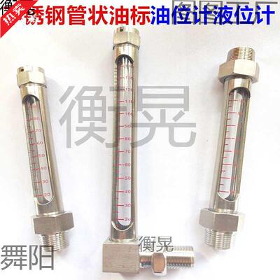 304不锈钢L型油位计DIN3018A管状油标视镜直管液位计耐高温GB1162