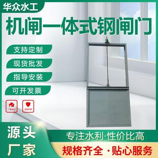 机闸一体钢闸门水利工程河道污水处理钢制电动控制铸铁闸门一体式