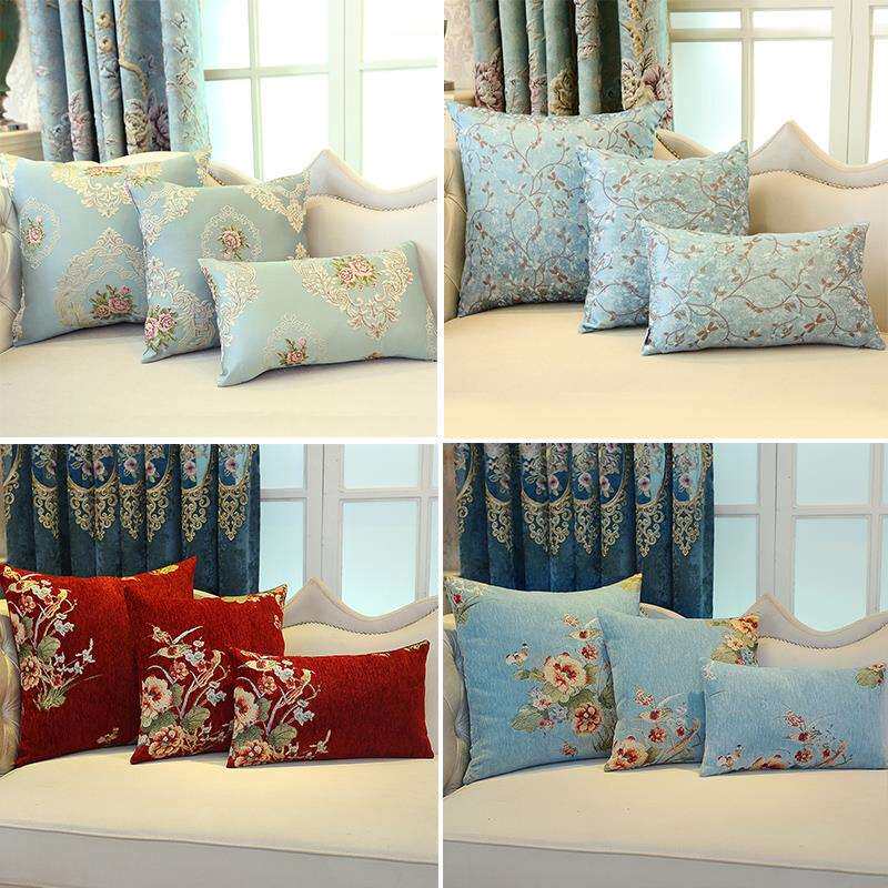 欧式抱枕套沙发枕头靠垫客厅大靠垫大号长方形靠背套不含芯正方形