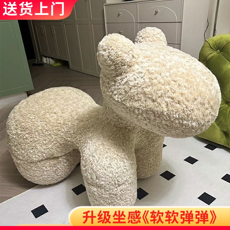 网红小马椅子儿童沙发单人动物造型座椅创意坐凳客厅民宿摆件礼物