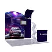 广告宣传秀秀幕厂家背景会议幕弧形快展签到快快展示架型宣传拉网