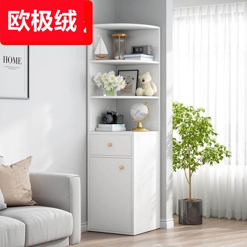 新款新品转角柜多功能储物柜客厅靠墙置物柜墙角柜三角形角落多层