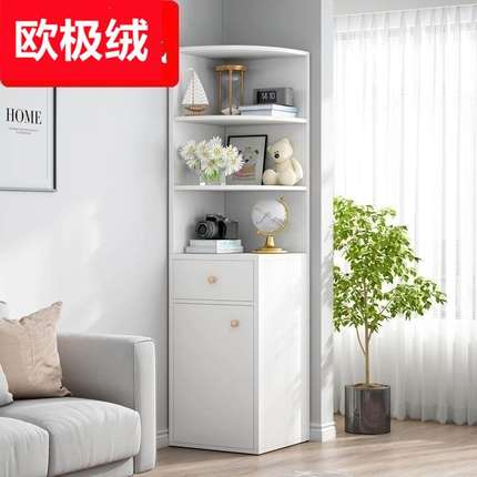 新品转角柜多功能储物柜客厅靠墙置物柜墙角柜三角形角落多层收纳