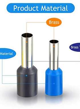 冷端子管型接头440pcs接线搭配压 盒装预组合裸端子货源绝缘