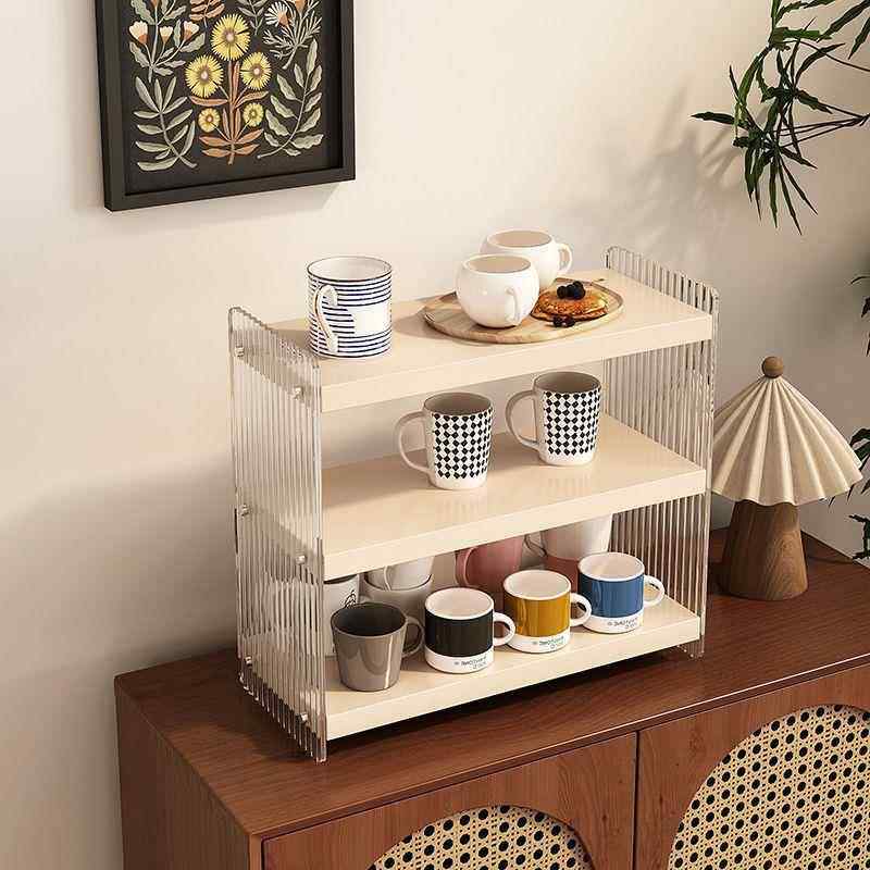桌面亚克力杯架水杯收纳厨房置物架餐桌杯子咖啡多层茶杯茶具架子,收纳整理,书桌收纳置物架,淘宝优惠券,粉丝福利购,淘宝优惠卷