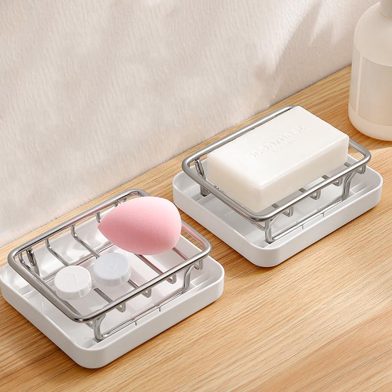 Stainless Steel Soap Box with Drainage Tray, Easy to Clean M图片