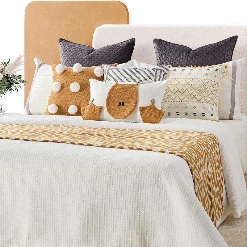 现代楼盘样板间儿童床上用品多件套家具店展厅青少年软装床品套件