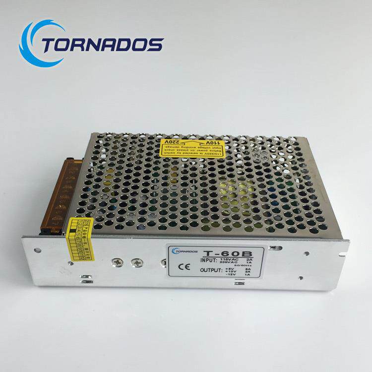 三组输出开关电源 5V6A 12V2A -12V1A 工控开关电源60W T-60B