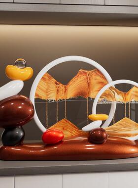 时来运转流沙画 画摆件高感客厅进门口电视柜关酒柜办公玄室装饰S