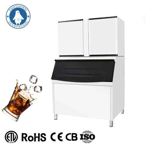 全自动大产量分体900KG方冰制冰机厂家奶茶店酒吧KTV外贸跨境畅销