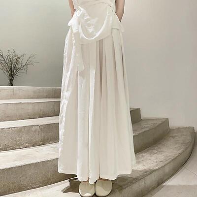 Seeking Shore Yoga Pants Cotton Blended Wide Leg Pants