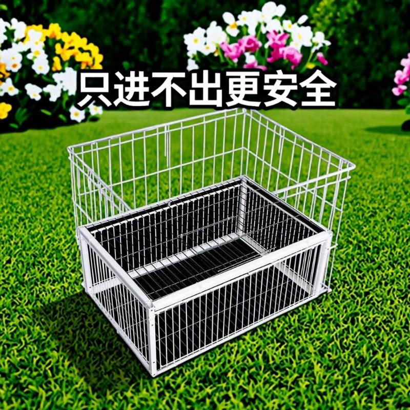 新款天落笼鸽子笼加厚加密自动收鸽子神器活络门撞门户外只进不出