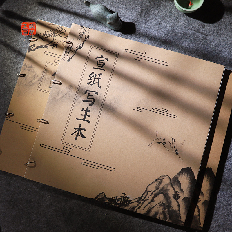 鸿猷文房 宣纸写生本空白写意国画册工笔画本美术生练习书法册页