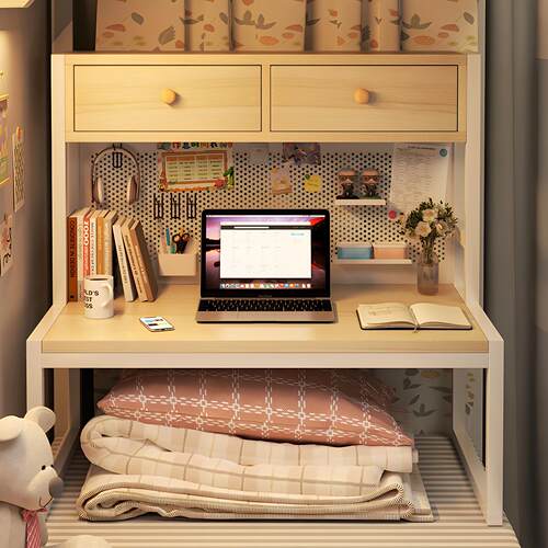 大学宿舍床上桌寝室上下铺铁艺小桌子学生床头学习电脑桌懒人书桌