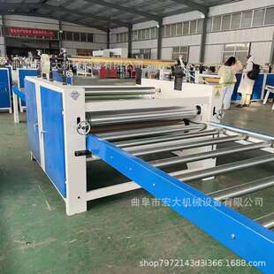 多层板密度板石膏板贴纸机白胶滚涂配置全上门指导木饰面贴面机