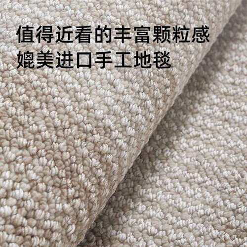 新西兰羊毛地毯客厅大宅标配抽象驼色现代简约意式轻奢高级耐脏垫