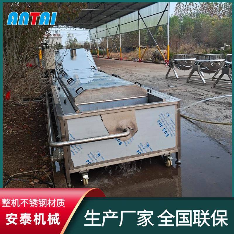 桑芽气泡清洗杀水青流线叶XHK菜蔬菜杀青漂海烫机菜连续式预煮机