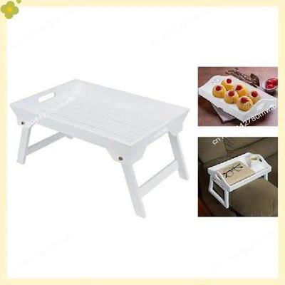 LDHL Outdoor Folding Table,Wooden Lazy Dormitory Bed Laptop
